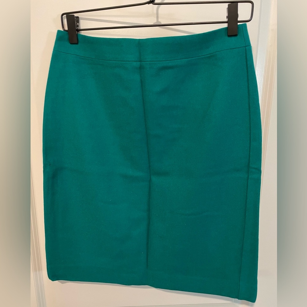 J. Crew - Green Wool Pencil Skirt - Size 4